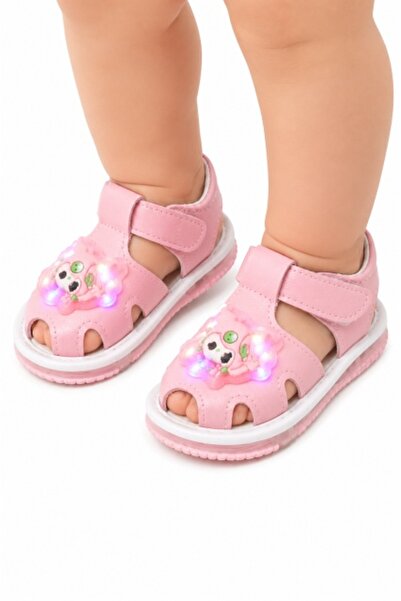 Superbaby Pentru bebelusi Sandale roz usoare cu luminite - Cartoon