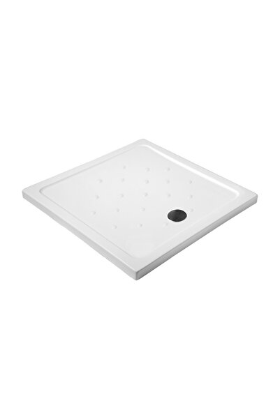 Karag Porcelain Flat Τετράγωνη Πορσελάνινη Ντουζιέρα 90x90x6,5cm Λευκή