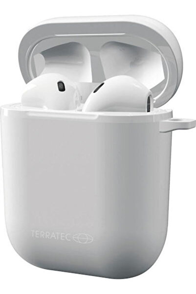 Terratec Husă de silicon ADD, de culoare albă, pentru Apple AirPods 1 / AirPo...