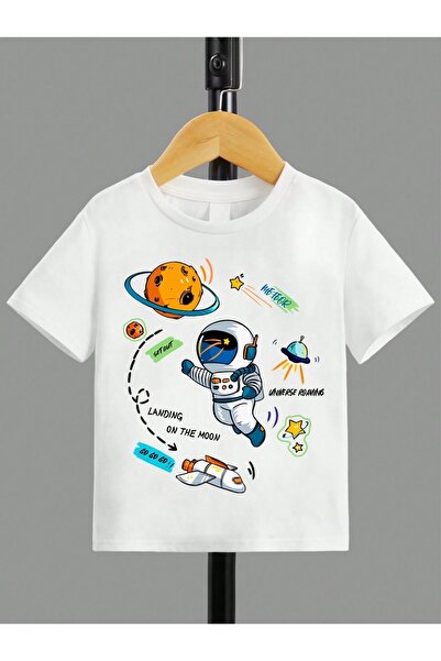 SVART WEAR تي شيرت للأطفال والمراهقين مطبوع عليه Space، مصنوع من القطن بنسبة ...