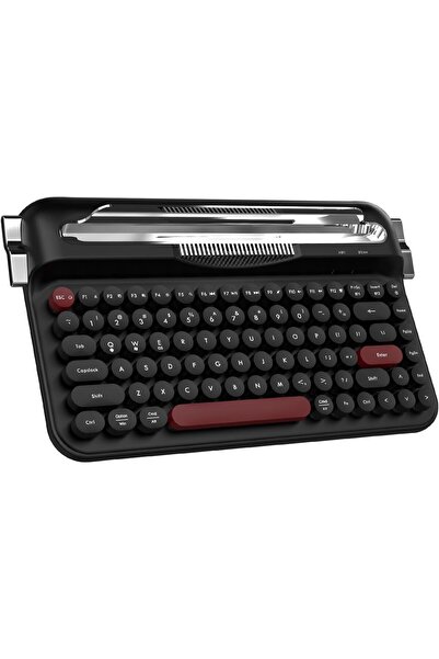 Yıldızan edl shop Kablosuz Bluetooth & 2.4G Çift Modlu Retro Daktilo Tasarıml...