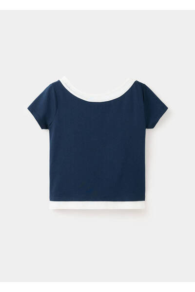 MANGO Kids İki renkli %100 pamuklu t-shirt