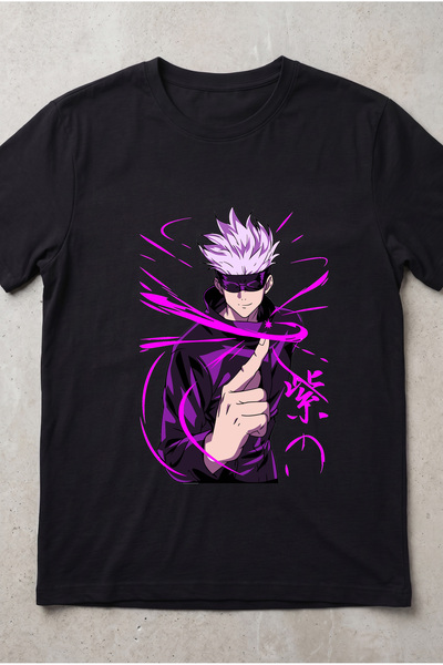 Silkensoul Jujutsu Kaisen Satoru Anime Printed Standard Cut Unisex Tshirt