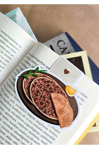 Miko Miko Şeyler Lahmacun Temalı Mıknatıslı Kitap Ayracı / Hediyelik, Yemek