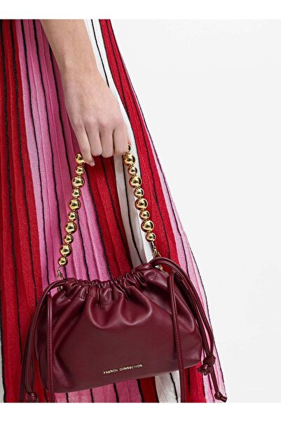 French Connection Women Burgundy Covent Shoulder Bag
