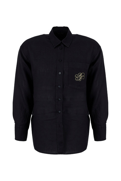 BROOKS BROTHERS Siyah Kadın Gömlek BBSS26FSH006