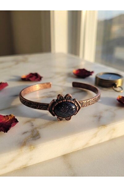 Meneva Aksesuar Special Design Adjustable Copper Bracelet with Star Stone and...