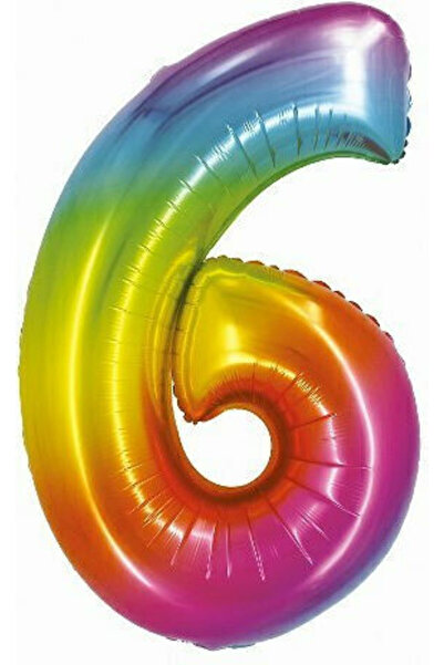 Godan Balon din folie Jumbo Numărul 6 Multicolor 76cm