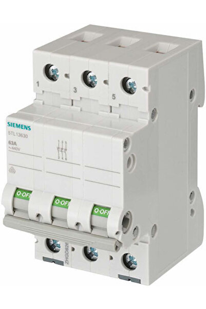 Siemens Comutator de panou cu 3 poli, tip push, 400V 80A