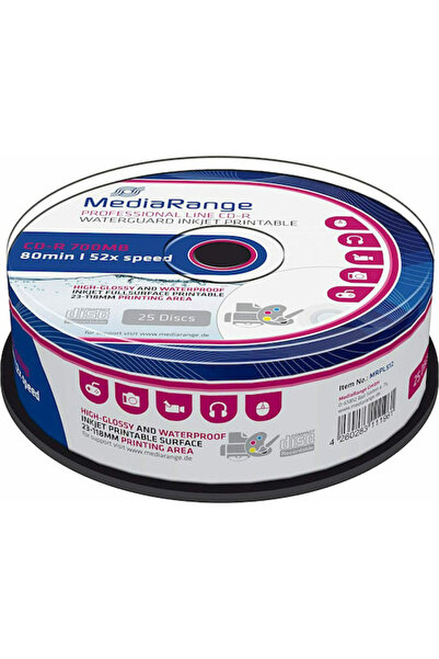 MediaRange CD-R înregistrabili 52x 700MB Cutie tip cake box 25 bucăți Cod: MR...
