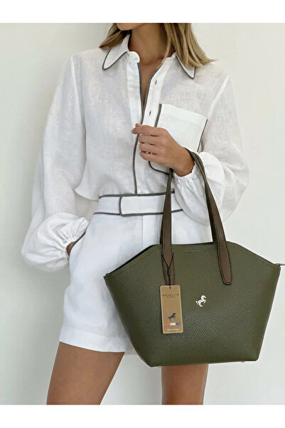 Miami Polo Club Women's Large Size Leather Look Hand Shoulder and Crossbody Bag