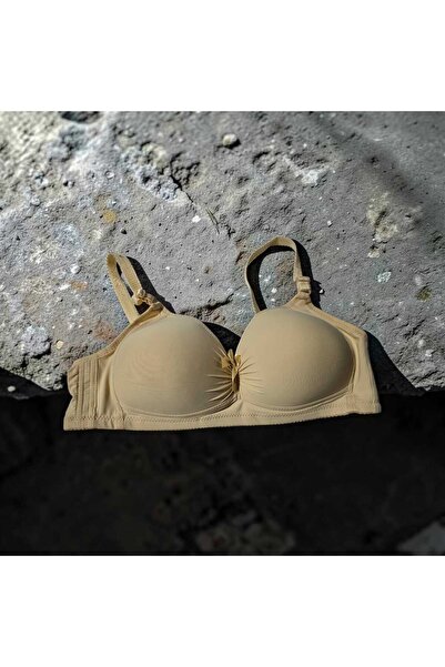Alone Angel Lingerie Kadın İz Yapmaz Tişört Sütyeni Büzgü ve Fiyonk Detaylı D...