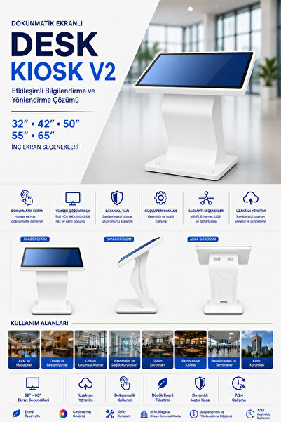 OEM Dokunmatik Desk Kiosk V2 55"