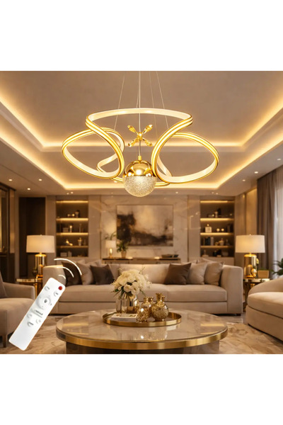 ADOĞAN Calista Krom Beyaz Özel Tasarım Çizgi Detaylı Uzaktan Kumandalı Dimmer...