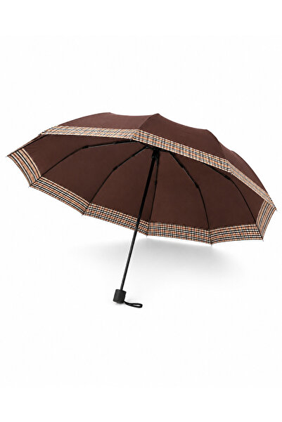 BRANDLESS Umbrelă pliabilă maro, compactă, cu protecție solară