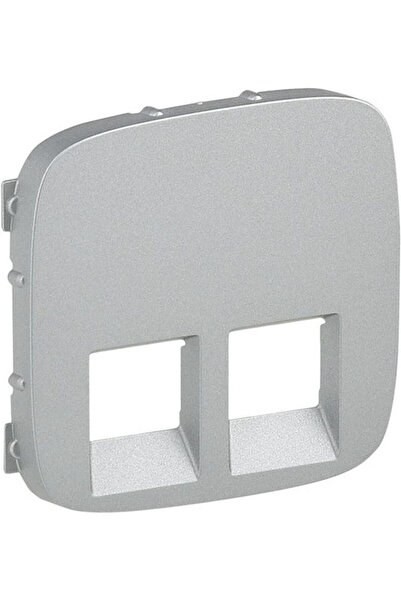 Legrand Valena Allure Priză telefonică de perete dublă RJ11/RJ45, culoare arg...