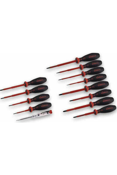 CİMCO Set Elektro Mega Drive 13 șurubelnițe de electrician VDE 1000V Cod: 117000