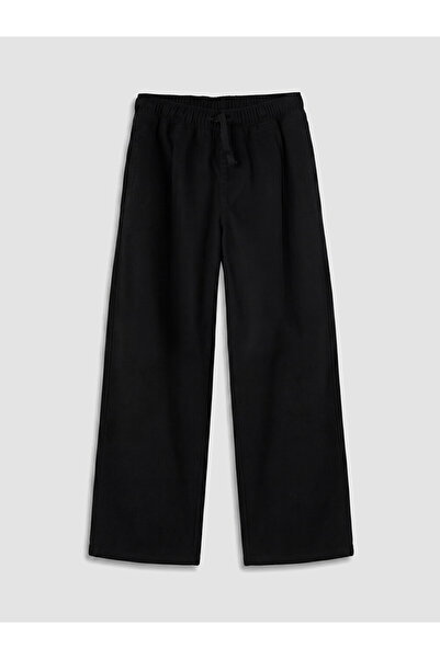 LC Waikiki Black Girls Wide Leg Sweatpants