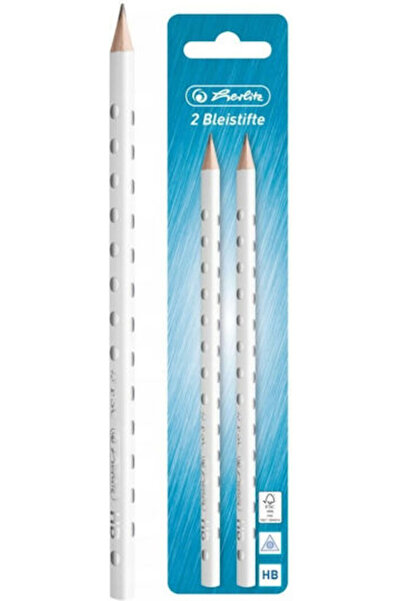 Herlitz Creion HB Alb 2 bucăți