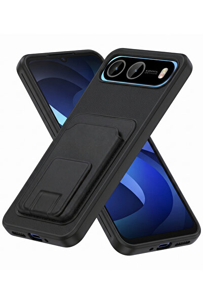 Rivor İnfinix Hot 60i 5G Uyumlu Kılıf Kamera Çıkıntılı Cüzdan Kartlıklı Deri ...