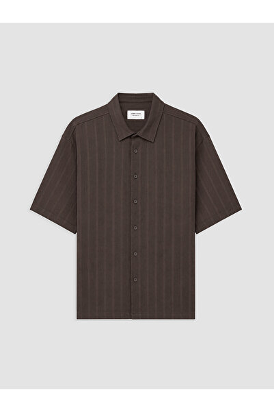LC Waikiki Ozmarka New Season Regular Fit Striped Men's Textured Shirt