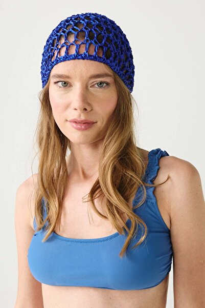 C&City File Summer Knitted Beanie Y8243 Sax Blue