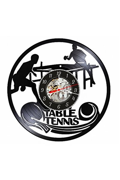 OEM Ceas de perete decorativ din disc de vinil, Model de tenis de masă (ping-...
