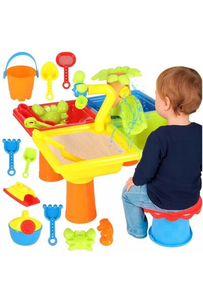 Ikonka Masuta de activitati multicolor, pentru joaca cu apa si nisip, include...