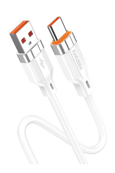 OEM KAKUSIGA καλώδιο USB-C σε USB KSC-995, σιλικόνης, 5A, 480Mbps, 1m, λευκό