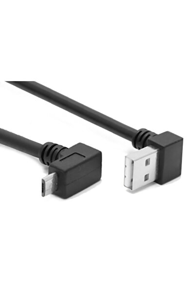 POWERTECH καλώδιο USB σε USB Micro CAB-U136, 90°, Easy USB, 0.5m, μαύρο