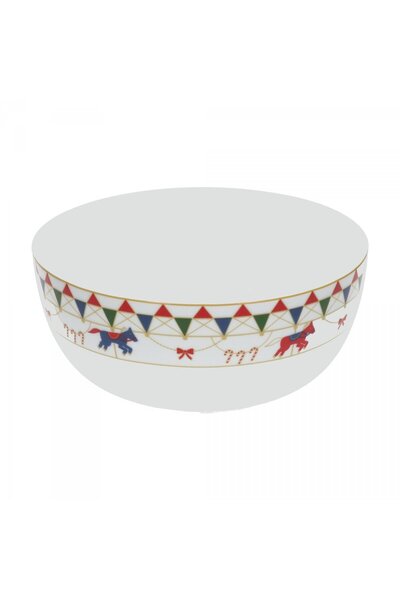 Rose e Tulipani Miska pe salata 25cm Xmas Carousel, Rose e Tulipani, motiv de...