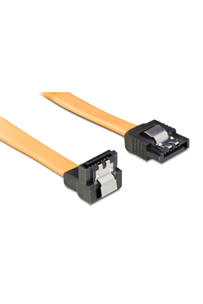 POWERTECH Καλώδιο SATA III 7pin σε 7pin 90° CAB-W026, Metal Clip, 0.35m