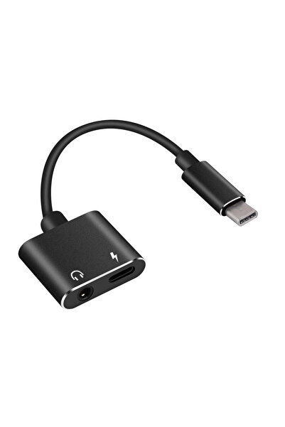POWERTECH αντάπτορας USB-C σε USB-C & 3.5mm θηλυκό CAB-UC031, μαύρος