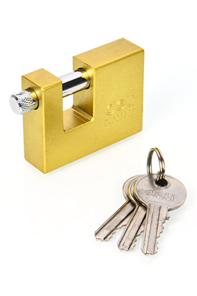 Deli λουκέτο τάκου με κλειδί DL508308, heavy duty, 80mm