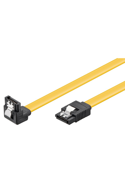 goobay καλώδιο SATA 95020, γωνιακό, 6Gbps, 0.5m, κίτρινο