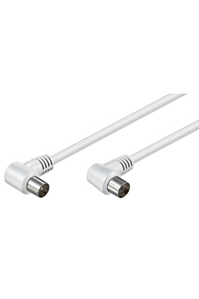 POWERTECH καλώδιο κεραίας CAB-V003, αρσενικό σε θηλυκό, 90°, 1.5m, λευκό