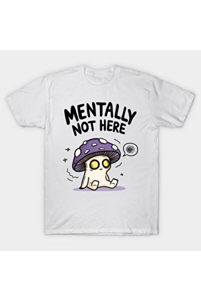 Vordevia Mentally Not Here Printed Cotton Oversize T-Shirt