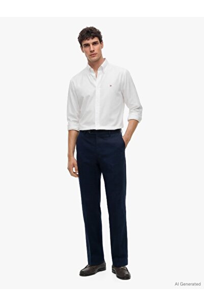 Tommy Hilfiger Erkek CL OXFORD SOLID SHIRT MW0MW42936-THYBR