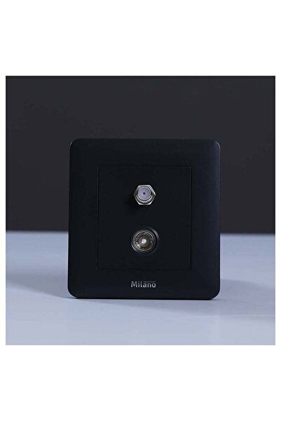Milano Tv And Satellite Socket Mblk Ps Polypropylene Wall Mounted Coaxial and...