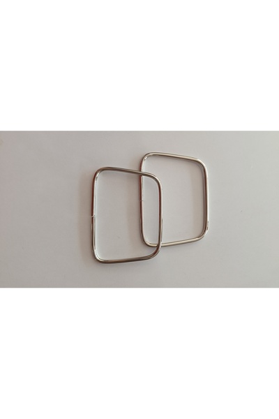 HOBİ dikdörtgen model metal çanta sapı 11 cm gümüş renk