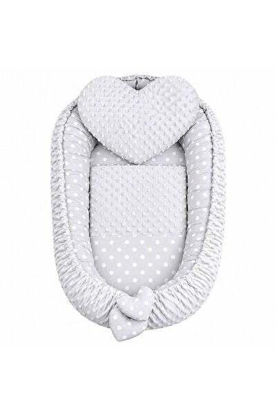 NEWBABY Set 3 piese, New Baby, Luxury, Baby Nest, Cu paturica si pernuta in f...