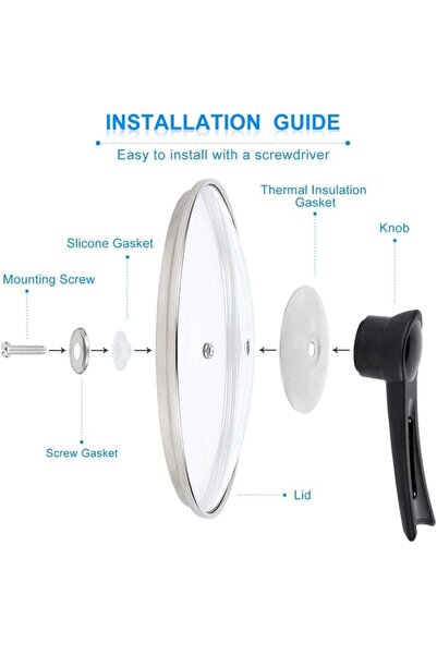 Yıldızan Msa Shop Vertical Pot Lid Handle – Heat Resistant, Ergonomic Design,...