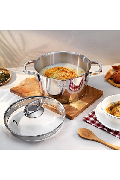 Yıldızan Edl Shop New Stahl Steel Pot 20 cm 2 Pieces-Inox Edl Shop 1290799
