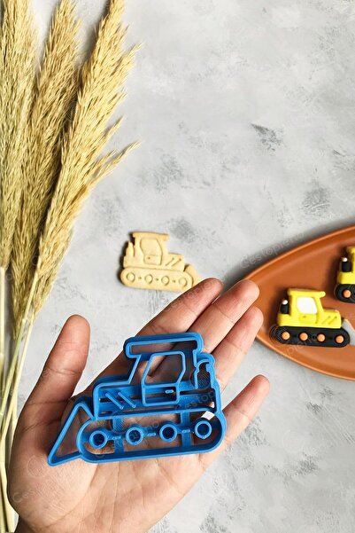 Yıldızan Adn Shop Bulldozer Dough Shaper/Cookie Mold - Blue 920026