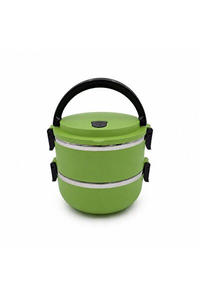 BRANDLESS Thermal food casserole, stainless steel interior, 1.4L, green