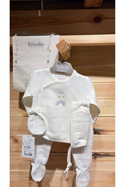 Caramell 100% Cotton Muslin Set of 5 Ecru