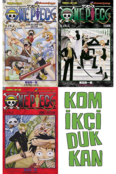 Gerekli Şeyler Yayıncılık ONE PİECE 5-6-7 SET (KD 3 KİTAP MANGA SET + AYRAÇ H...