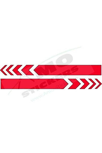 Amo-Stickers Sticker Auto Sageti oglinzi 25cm Alb