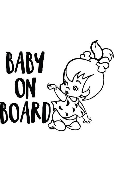 Amo-Stickers Sticker Baby on Board Bubble’s 25cm Alb