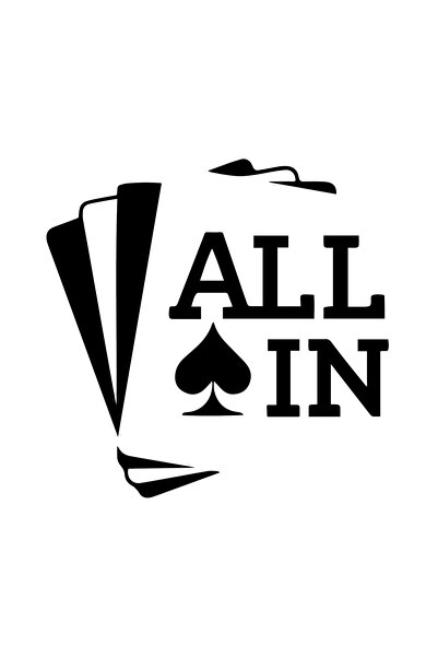 Amo-Stickers Αυτοκόλλητο Αυτοκινήτου Πόκερ All In 40εκ. Σκούρο Γκρι